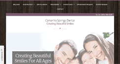 Desktop Screenshot of camarillospringsdental.com