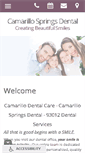 Mobile Screenshot of camarillospringsdental.com